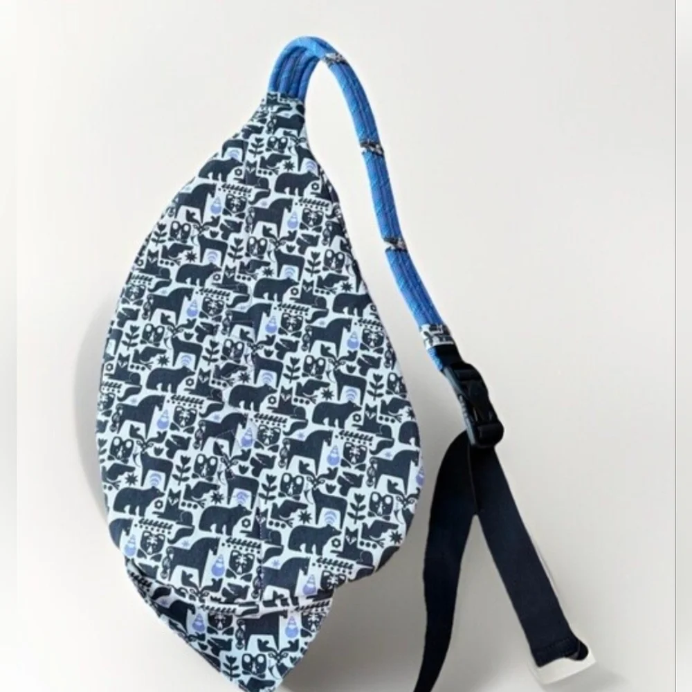 KAVU Rope Bag, Cozy Critters (Purple/Black/White) NWOT *FIRM* - Picture 3 of 9